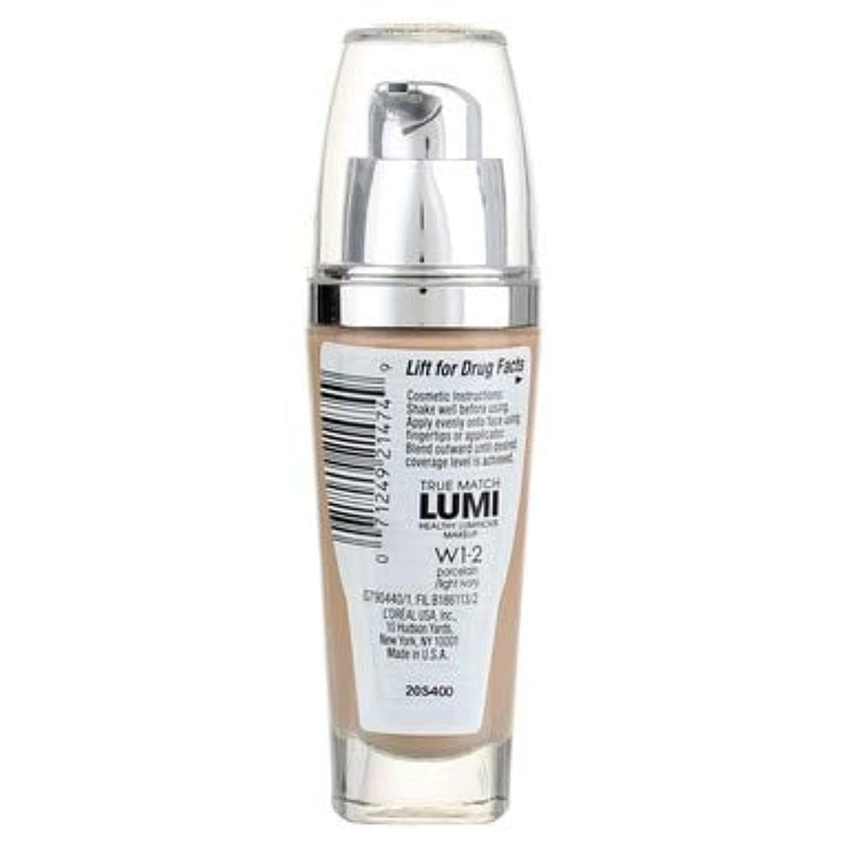 L'Oreal Paris True Match Lumi Healthy Luminous Makeup W1-2 Porcelain in a makeup setup