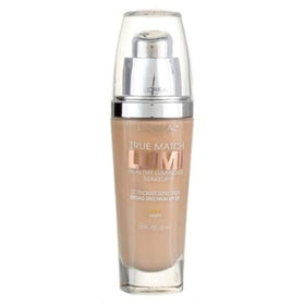 L'Oreal Paris True Match Lumi Healthy Luminous Makeup W1-2 Porcelain with makeup brush