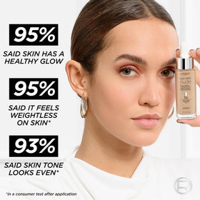 L'Oreal Paris True Match Nude foundation with other makeup products
