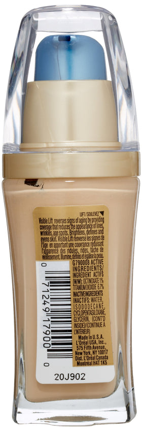 L'Oreal Paris Visible Lift Serum Absolute Foundation bottle with cap off