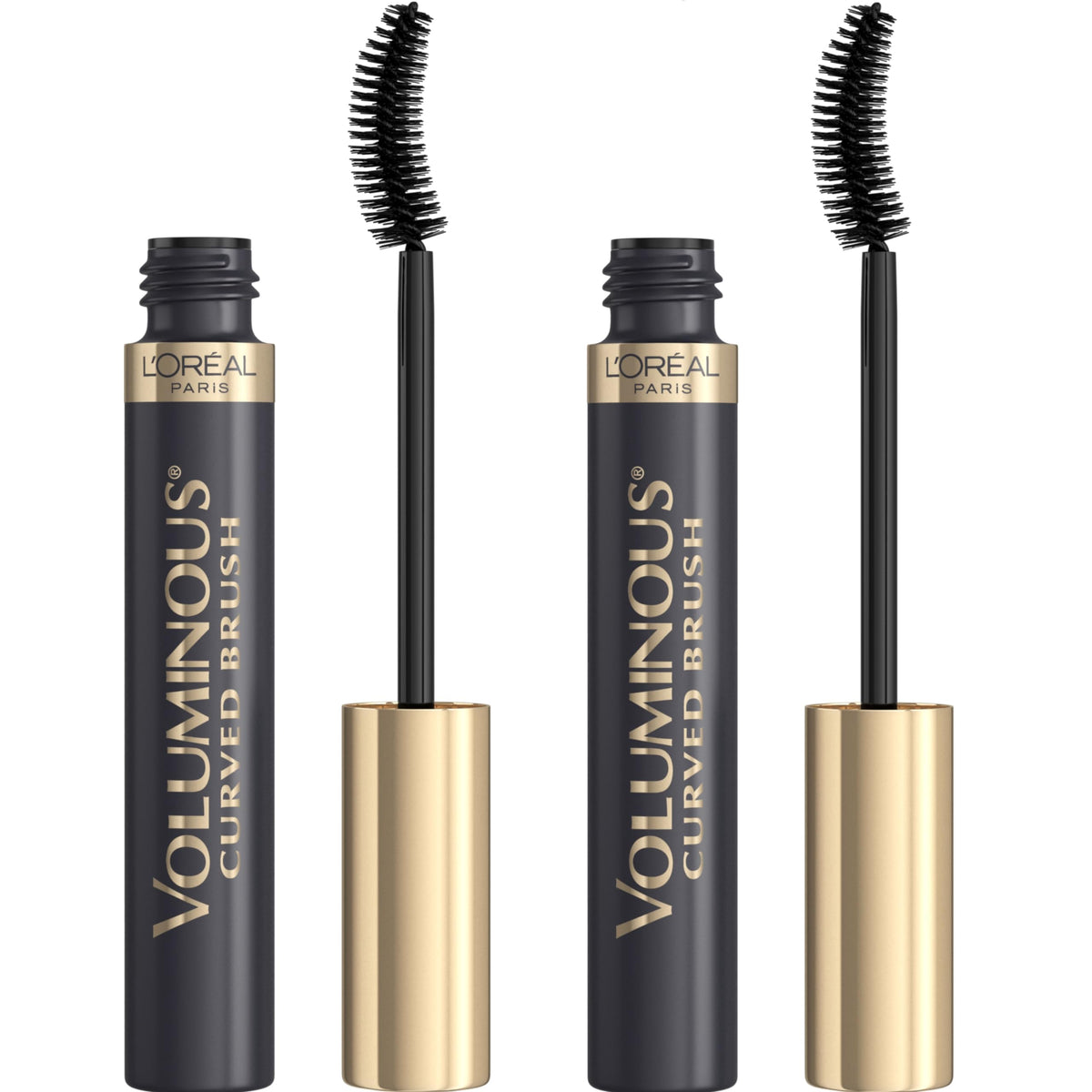 L'Oreal Paris Voluminous Mascara black curved brush front view