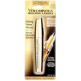 L'Oreal Paris Voluminous Million Lashes Mascara with makeup accessories