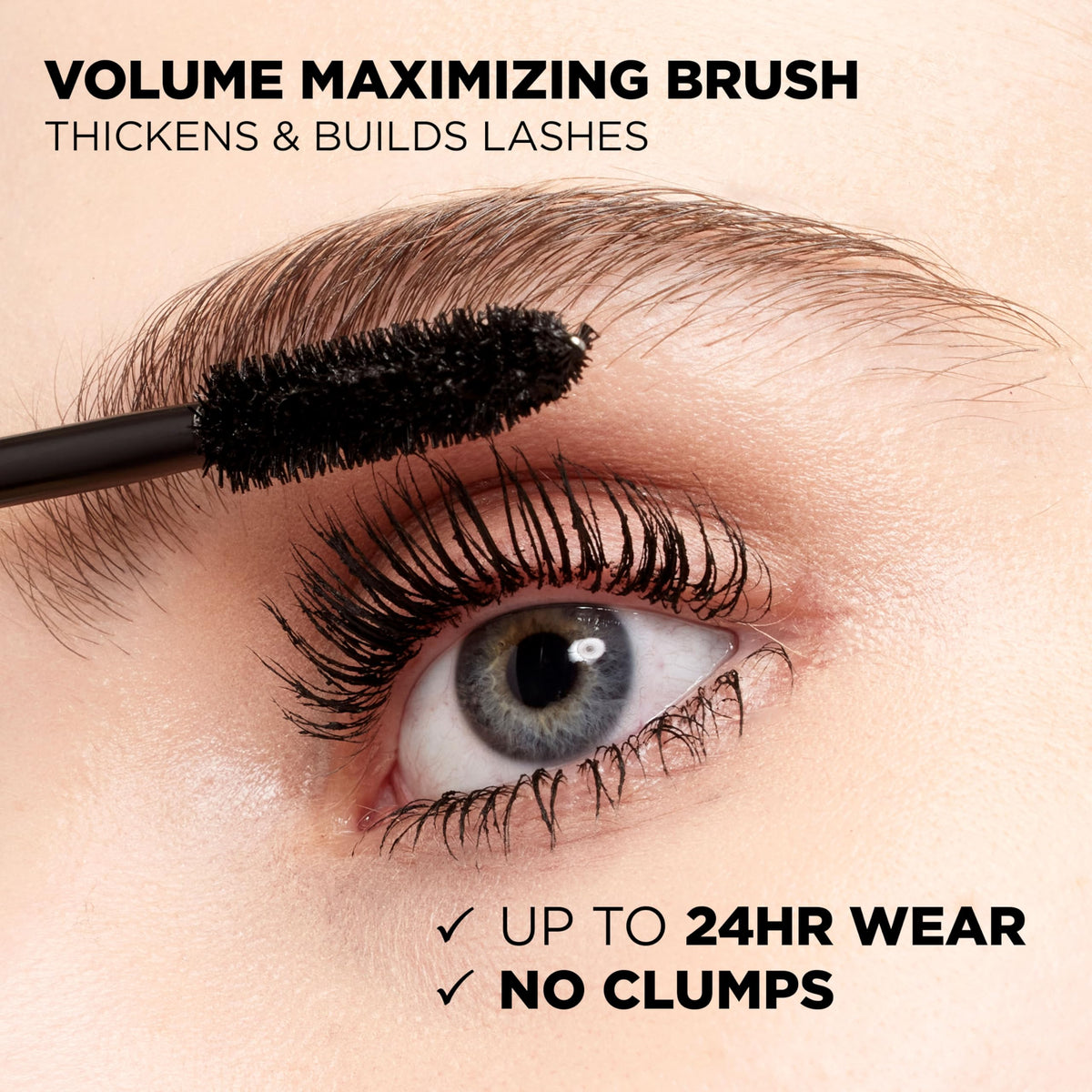 L'Oreal Paris Voluminous Original Mascara applied on lashes