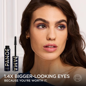 L'Oreal Paris Voluminous Panorama Mascara packaging with blue suede colour