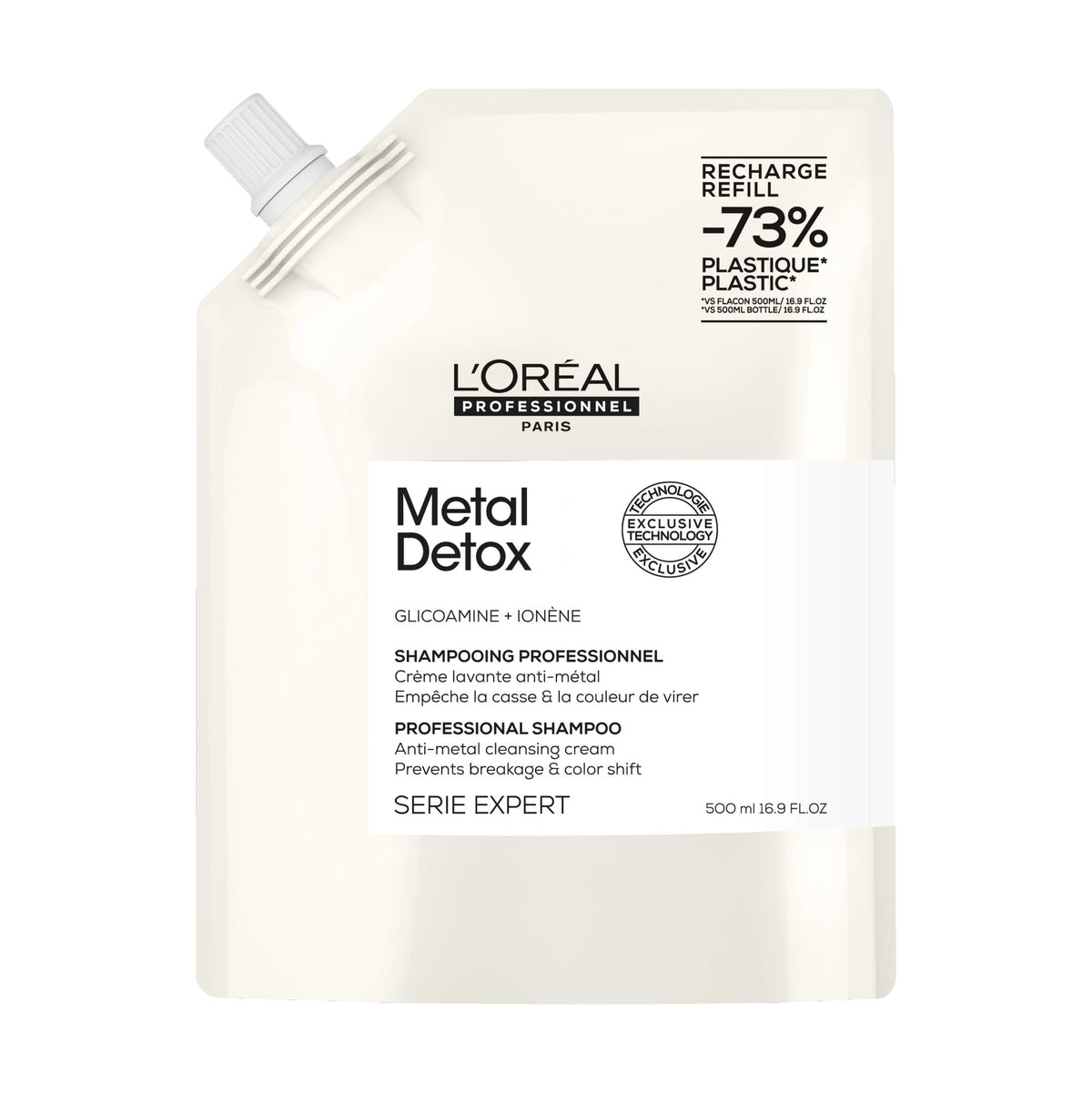 L'Oréal Professionnel Paris Metal Detox Shampoo refill pouch front view