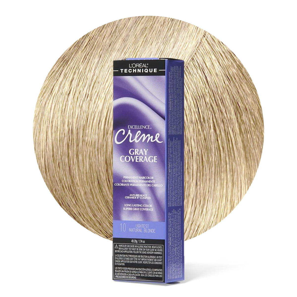 L'OREAL TECHNIQUE Excellence Crème Permanent Color Light Natural Blonde front view