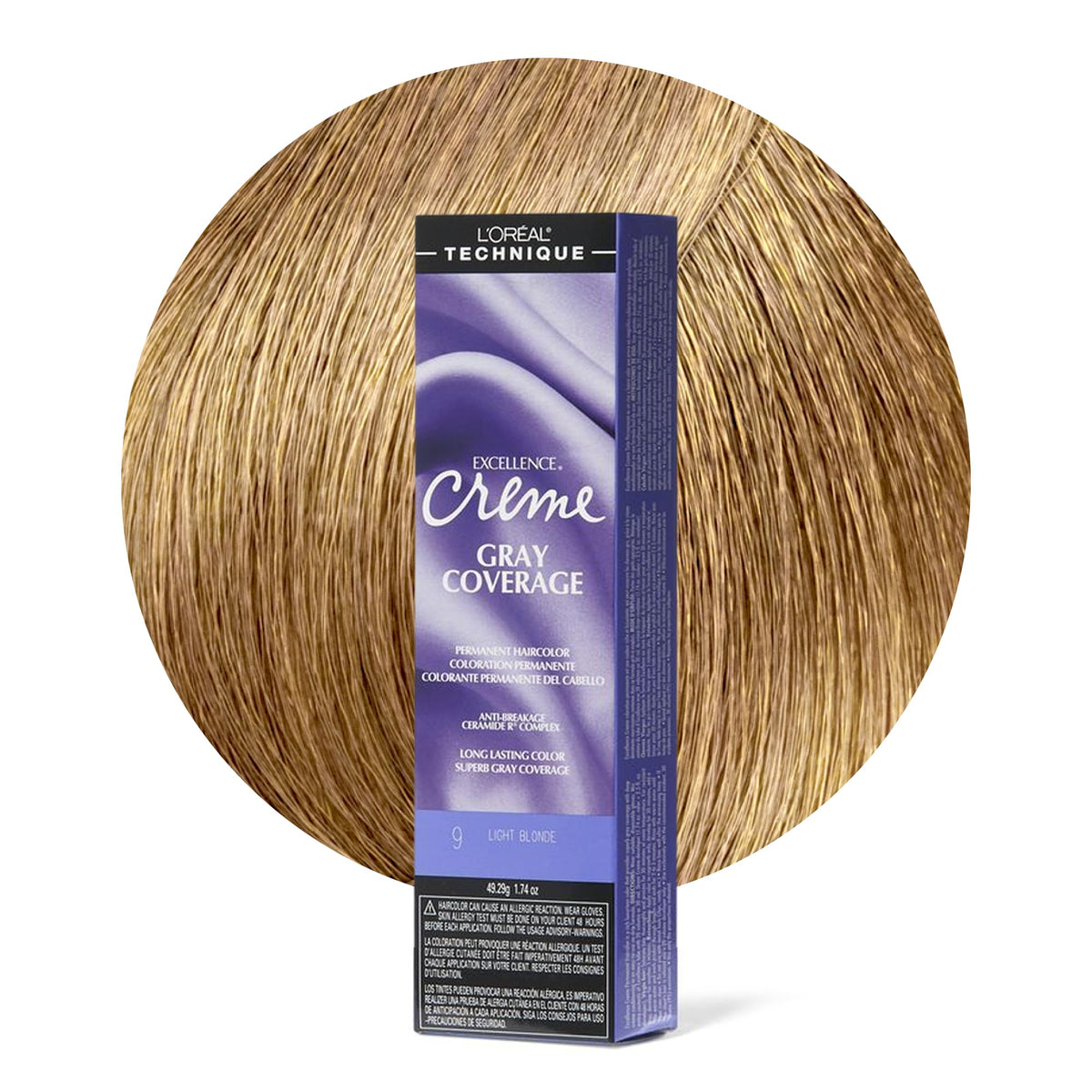 L'OREAL TECHNIQUE Excellence Crème Permanent Hair Color Light Blonde front view