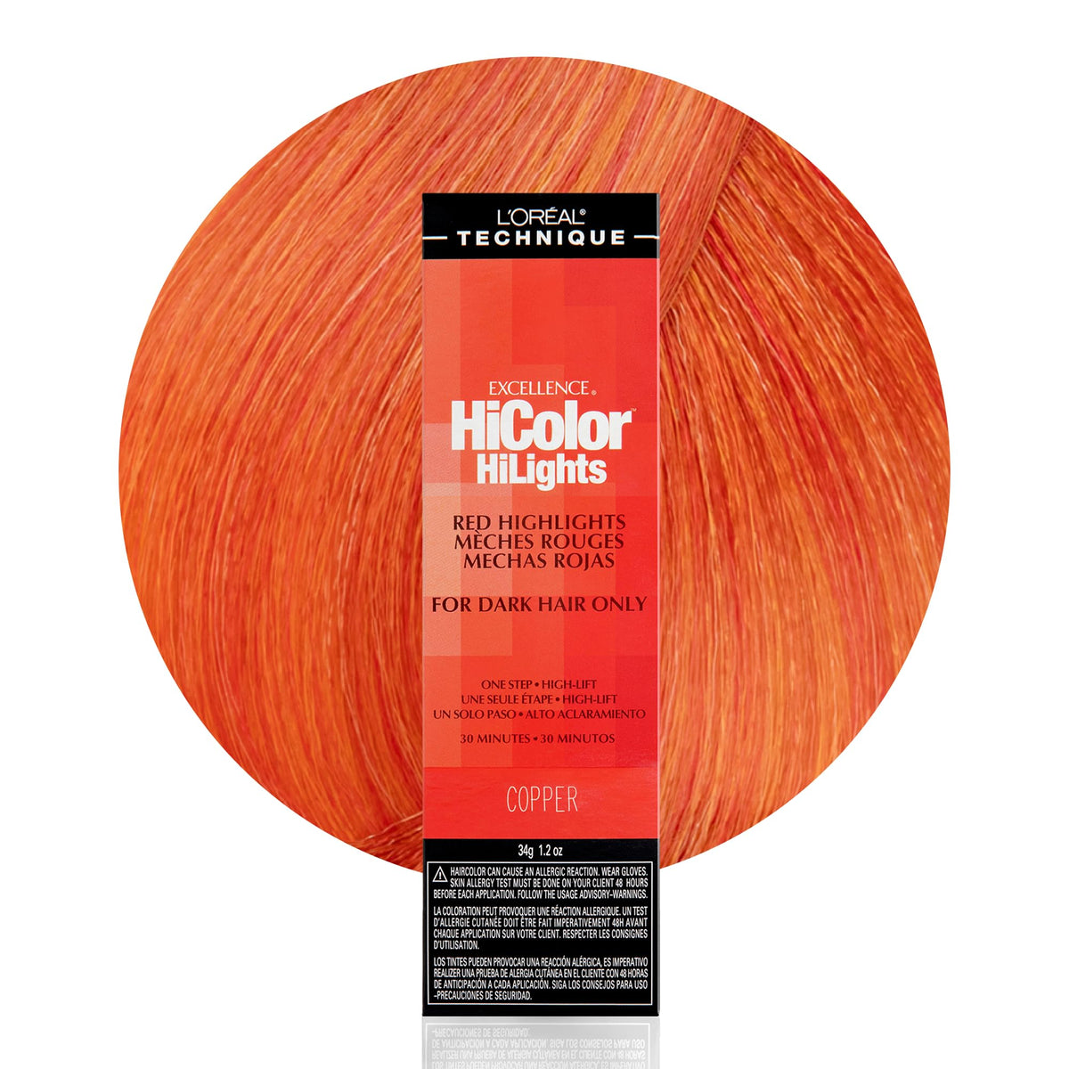 L'OREAL TECHNIQUE HiColor Copper Permanent Hair Colour front view