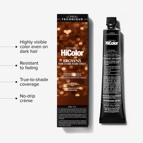 L'OREAL TECHNIQUE HiColor Deep Auburn Hair Colour application instructions