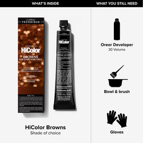 L'OREAL TECHNIQUE HiColor Deep Auburn Hair Colour mixed with developer