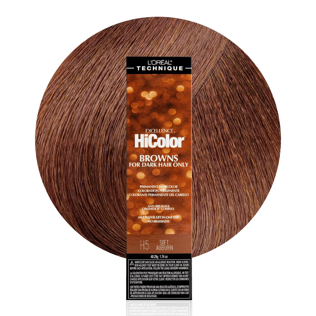 L'OREAL TECHNIQUE HiColor Deep Auburn Hair Colour tube front view