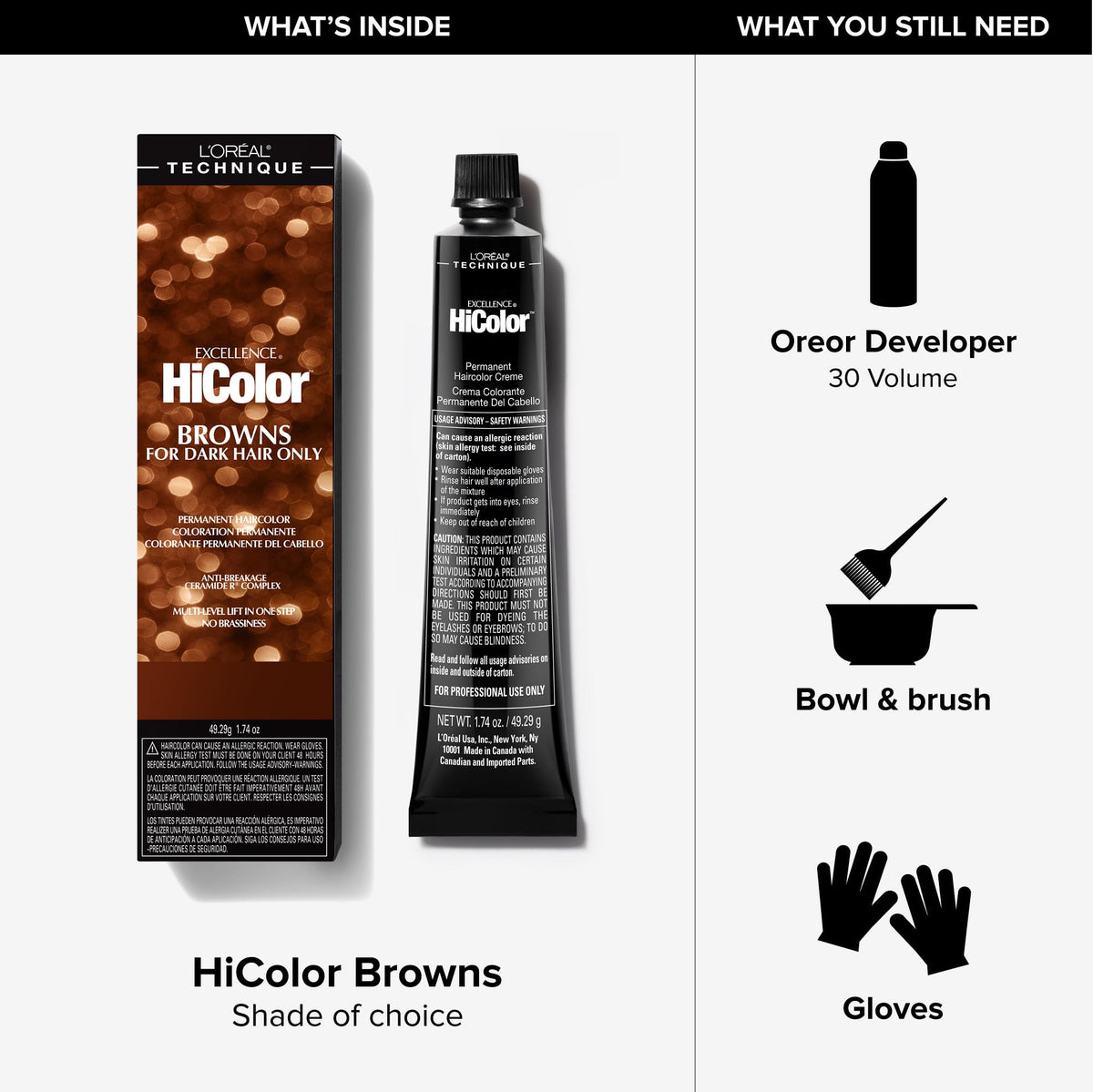 L'Oreal Technique HiColor Hair Color Sandstone application instructions