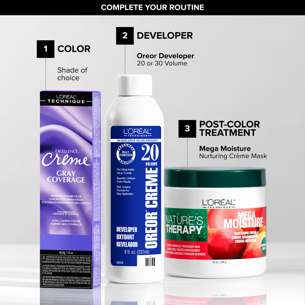 L'OREAL TECHNIQUE Oreor Developer packaging with label details