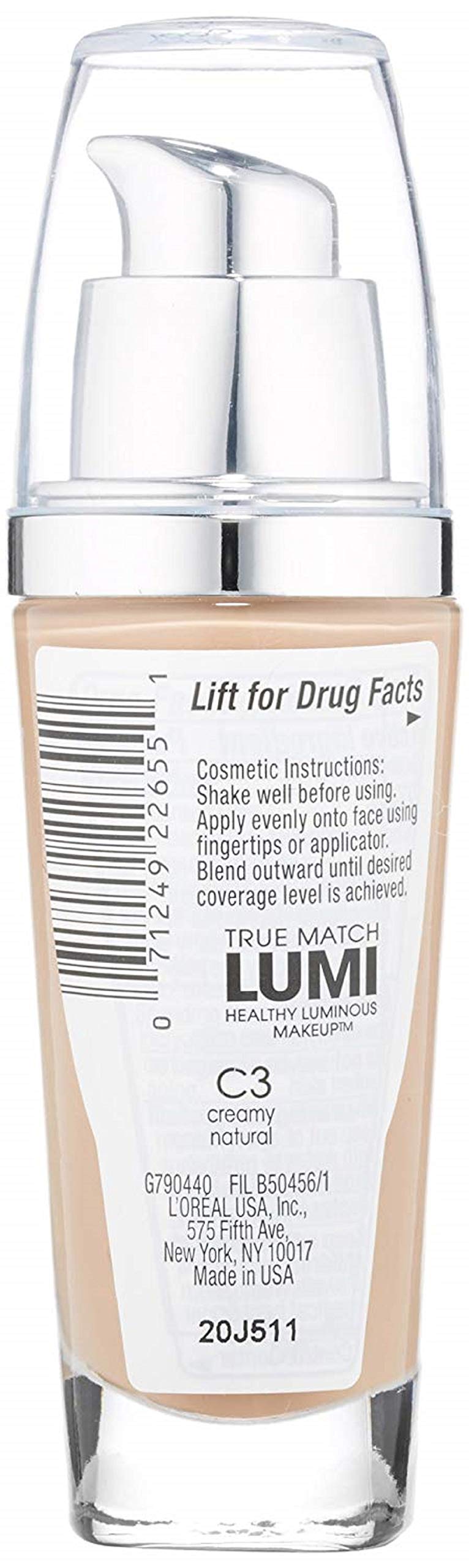L'Oreal True Match Lumi Healthy Luminous Makeup SPF 20 Creamy Natural packaging