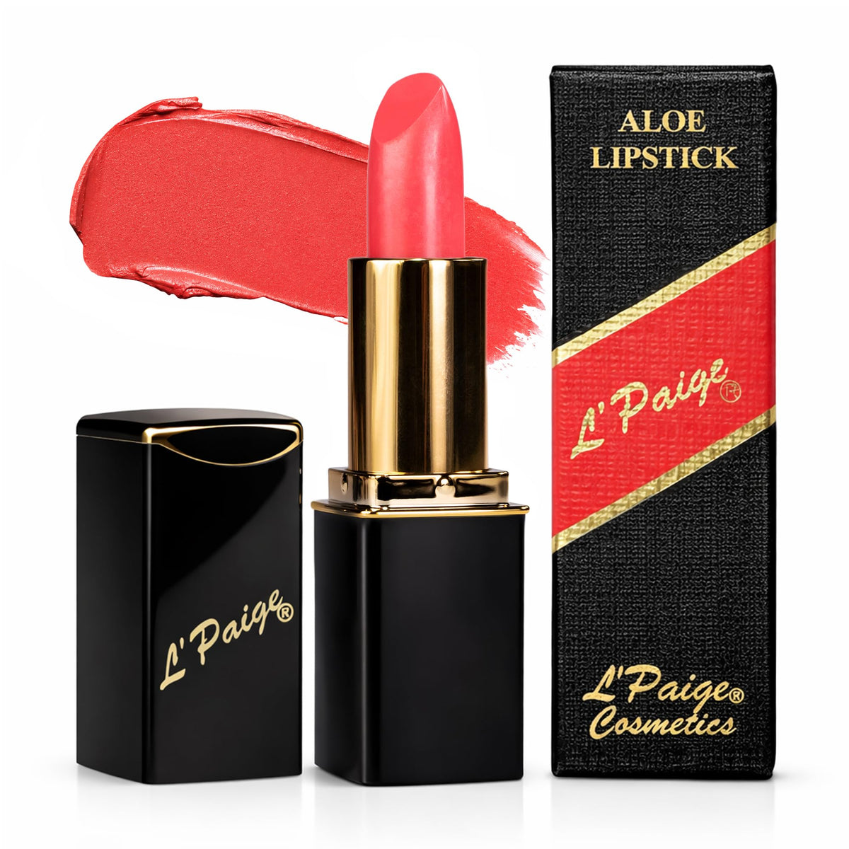 L'Paige Azalea Lipstick vibrant floral pink shimmer front view