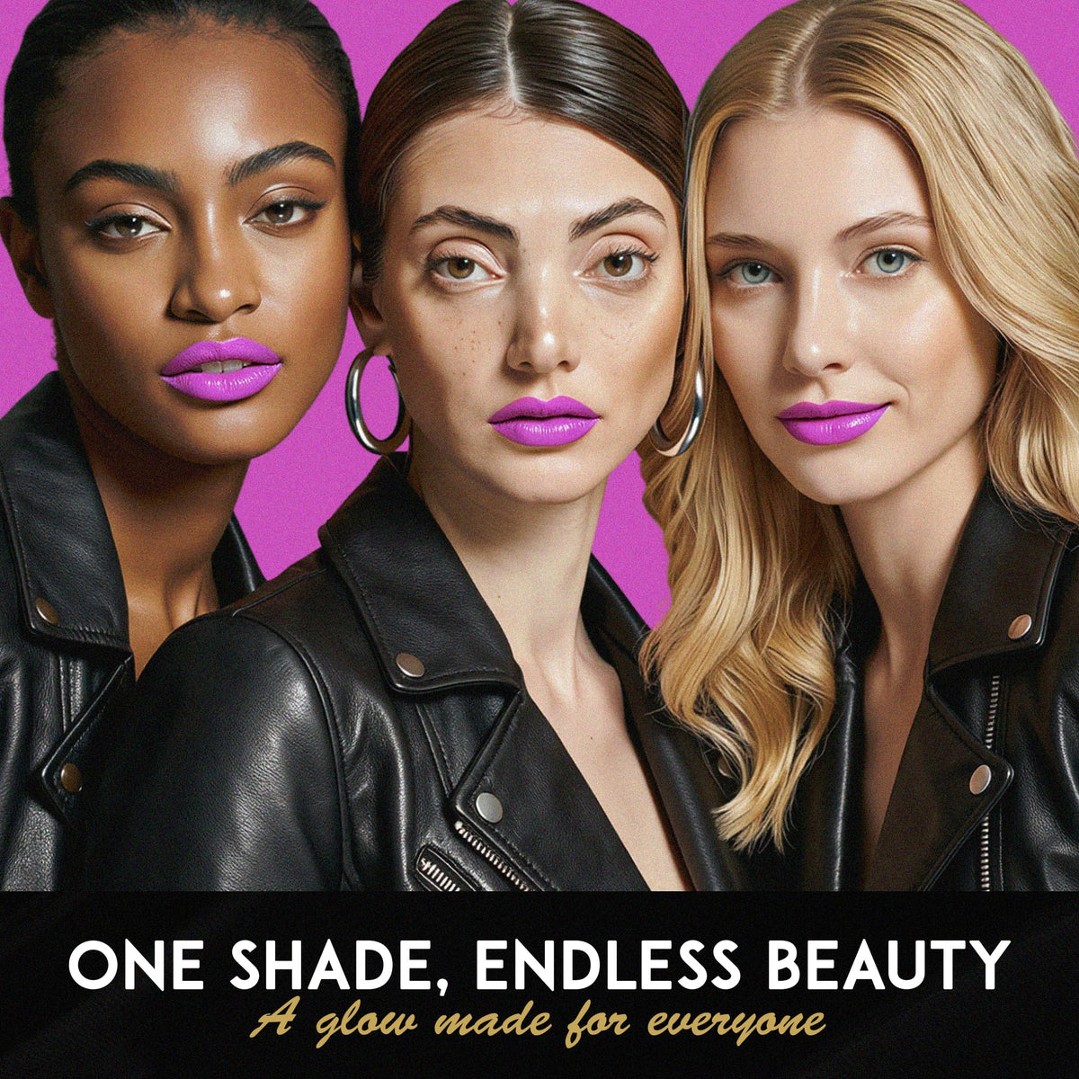 L'Paige Electric Fuchsia Lipstick with aloe vera background
