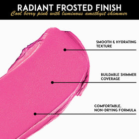 L'Paige Frosted Amethyst Lipstick with aloe vera ingredients
