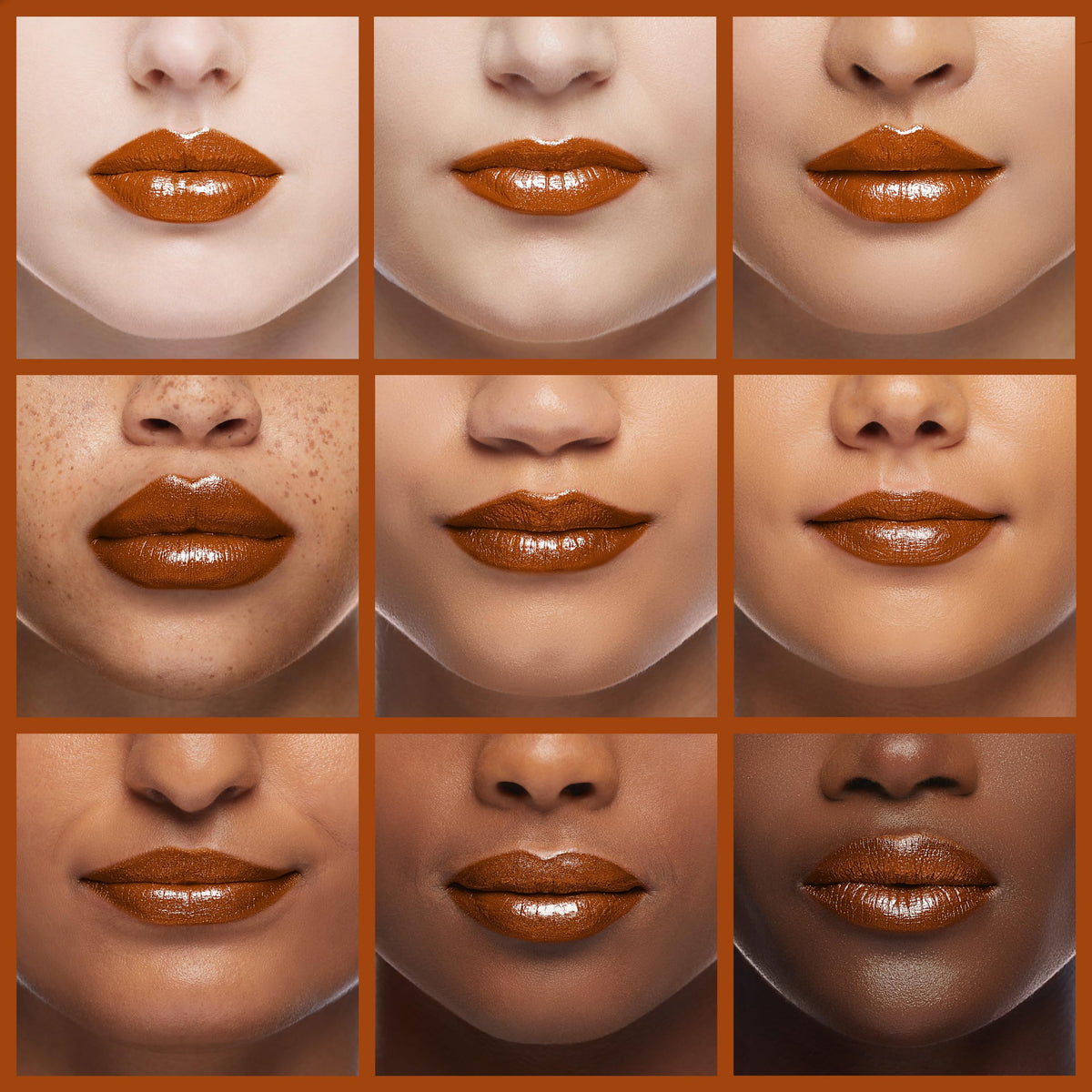 L'Paige Frosted Copper Lipstick packaging side view