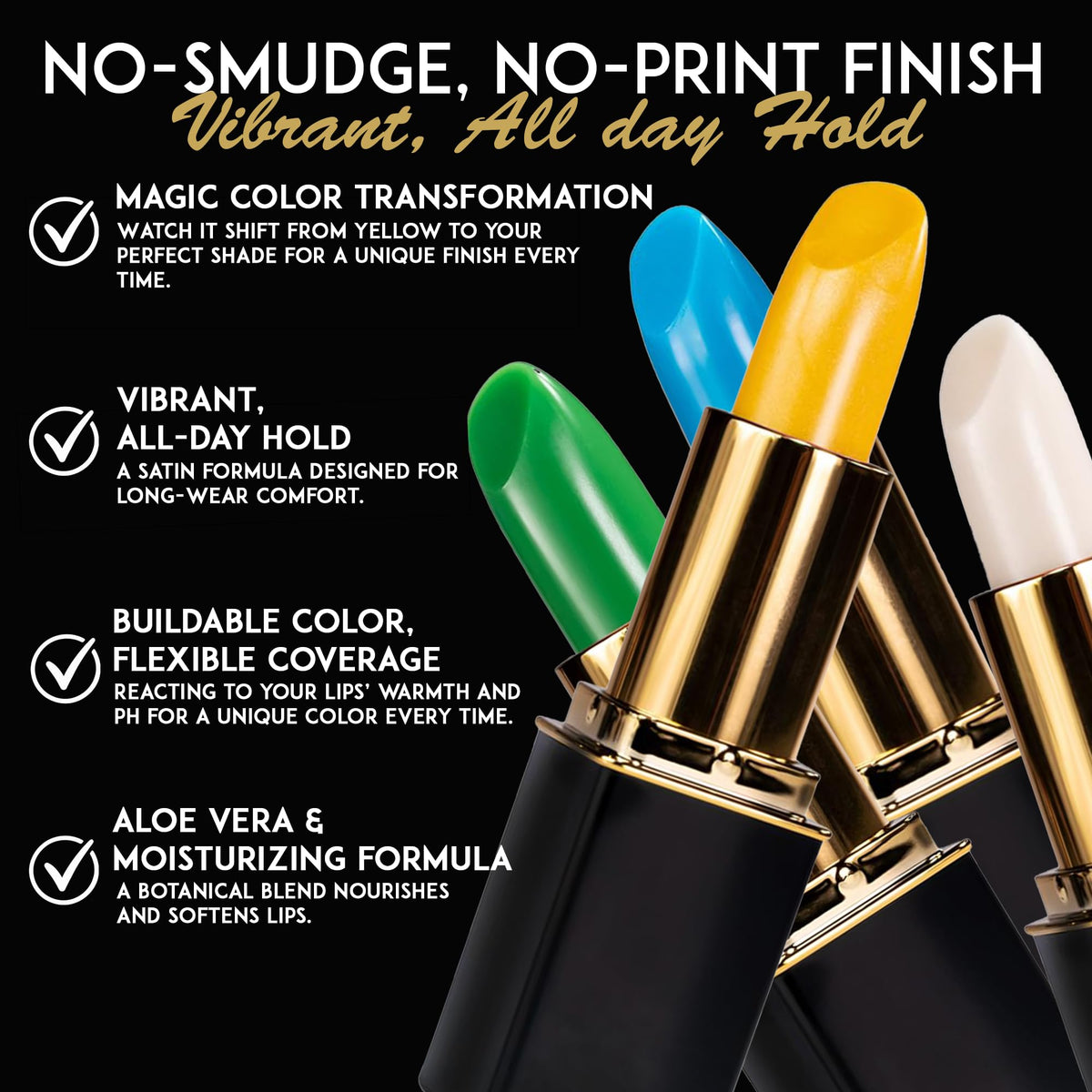 L'Paige lipstick packaging with aloe vera details