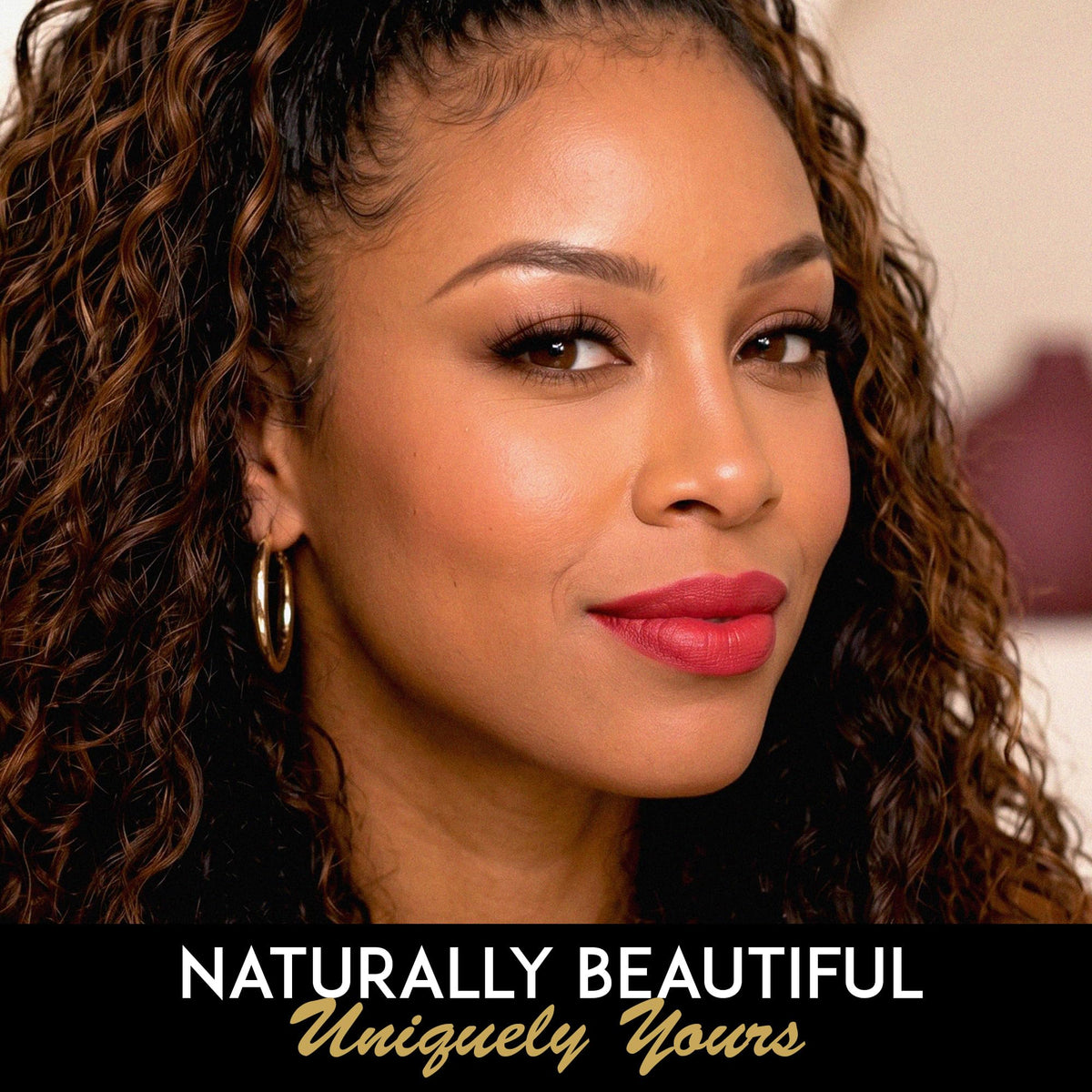L'Paige lipstick packaging with aloe vera ingredients highlighted