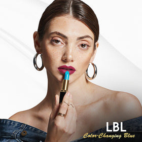 L'Paige lipstick showing blue shade