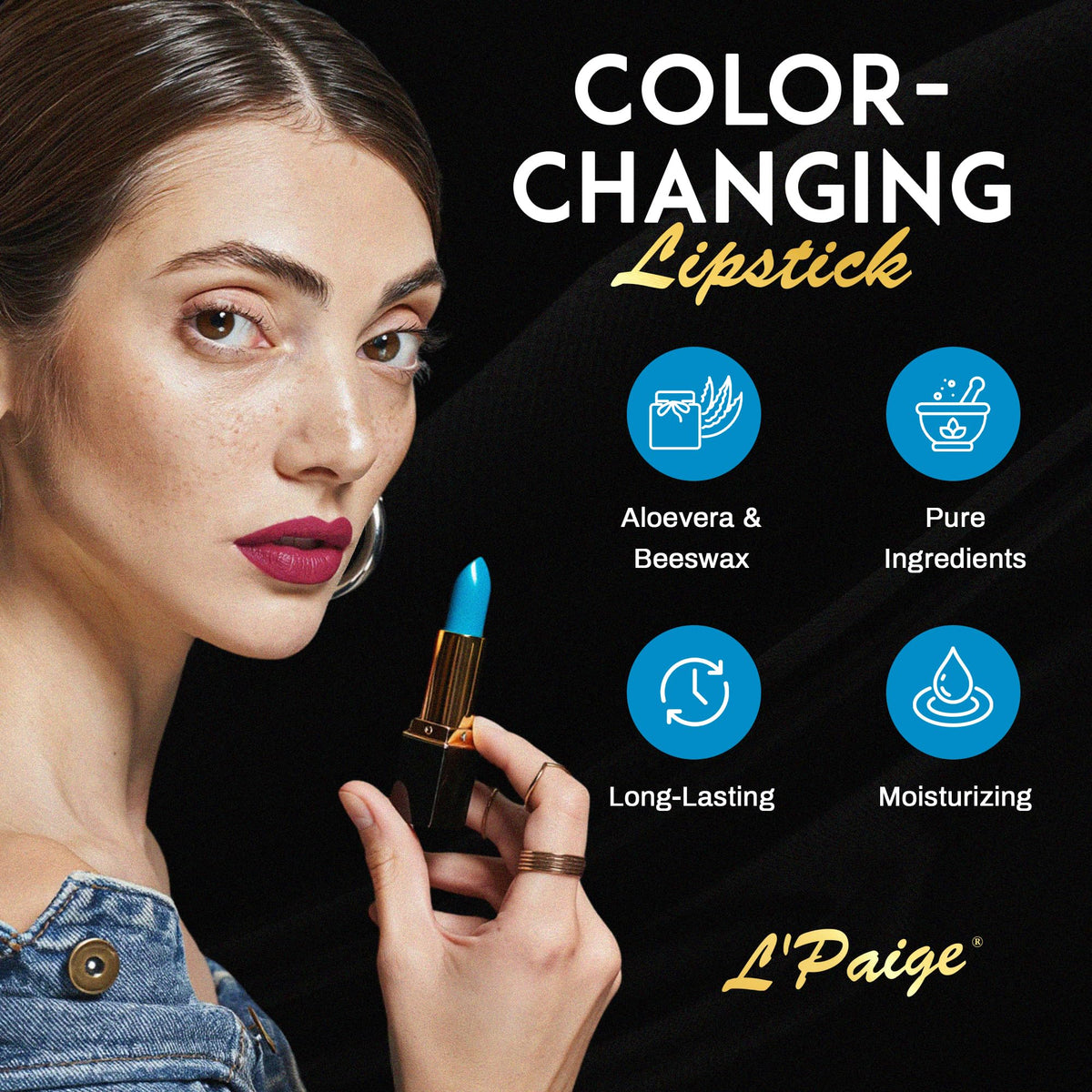 L'Paige lipstick to deep pink