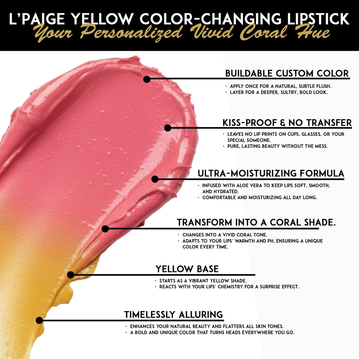L'Paige lipstick with temperature-sensitive performance note