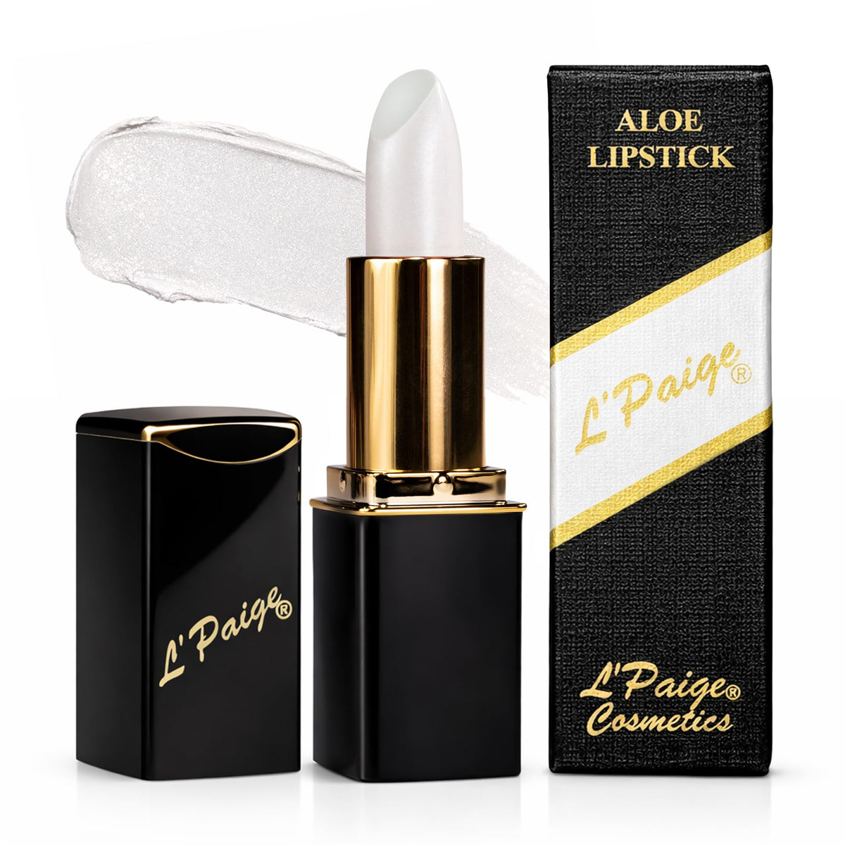 L'Paige Pearl Lipstick White Pearl Shimmer front view