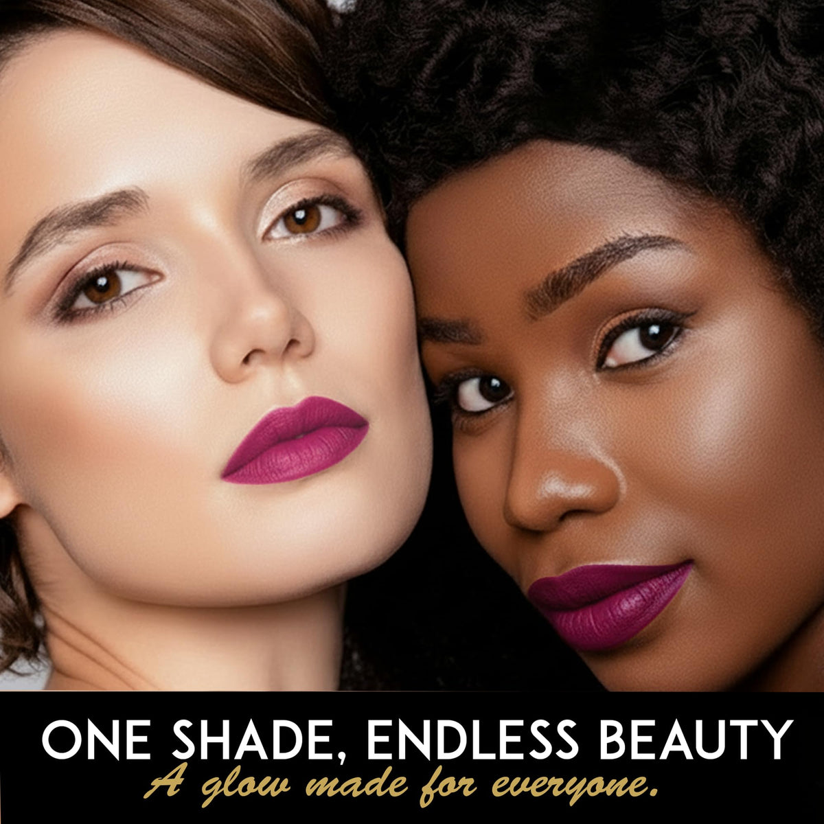 L'Paige pH Color-Changing Black Lipstick in a makeup setup