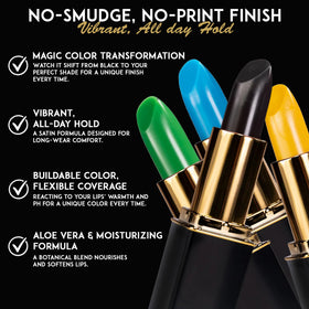 L'Paige pH Color-Changing Black Lipstick with aloe vera ingredients