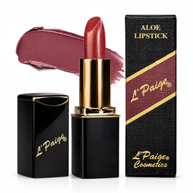 L'Paige Plum Mauve Lipstick front view with shimmer finish