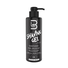 L3 Clear Shaving Gel 16.9 oz bottle side view