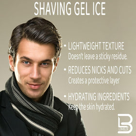 L3 Clear Shaving Gel applied on skin for shaving