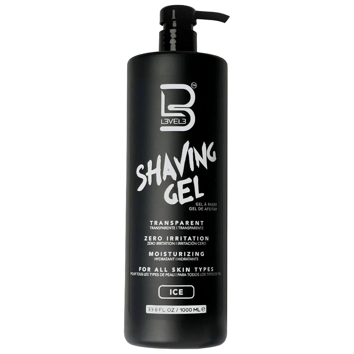 L3 Clear Shaving Gel for Men front view, 1102g