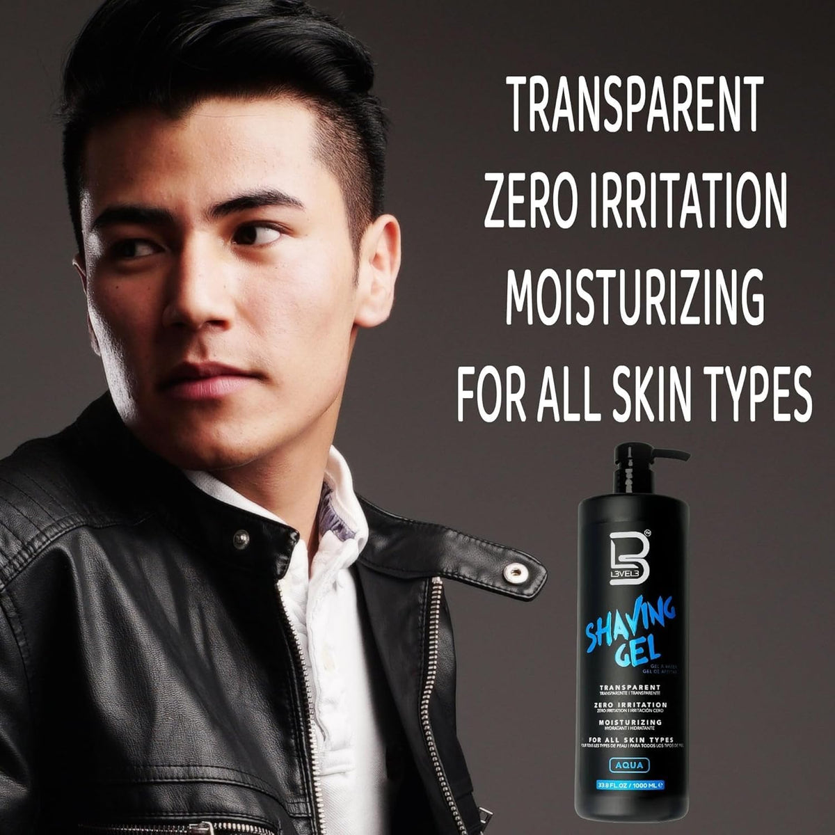 L3 Clear Shaving Gel packaging details
