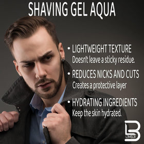 L3 Clear Shaving Gel with shaving accessories