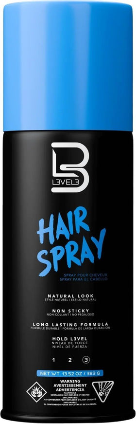 L3 Hair Spray 109g front view with clear label