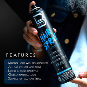 L3 Hair Spray back view with ingredient list