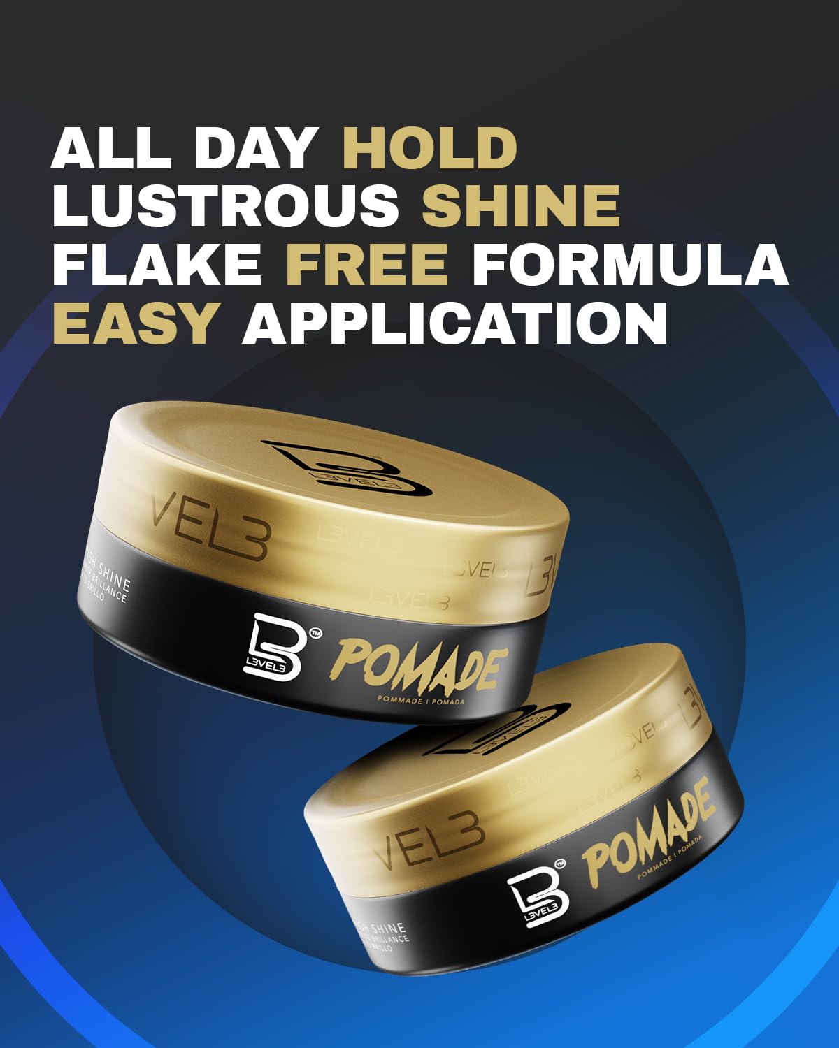 L3 Pomade 2 Pack close-up of flake-free formula