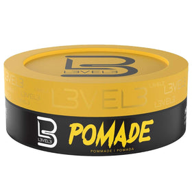L3 Pomade 4 Pack in use on styled hair