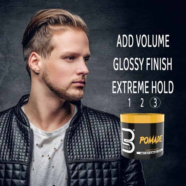 L3 Pomade in a bathroom setting with tools
