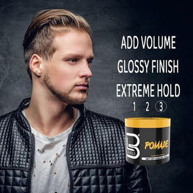 L3 Pomade in a bathroom setting with tools