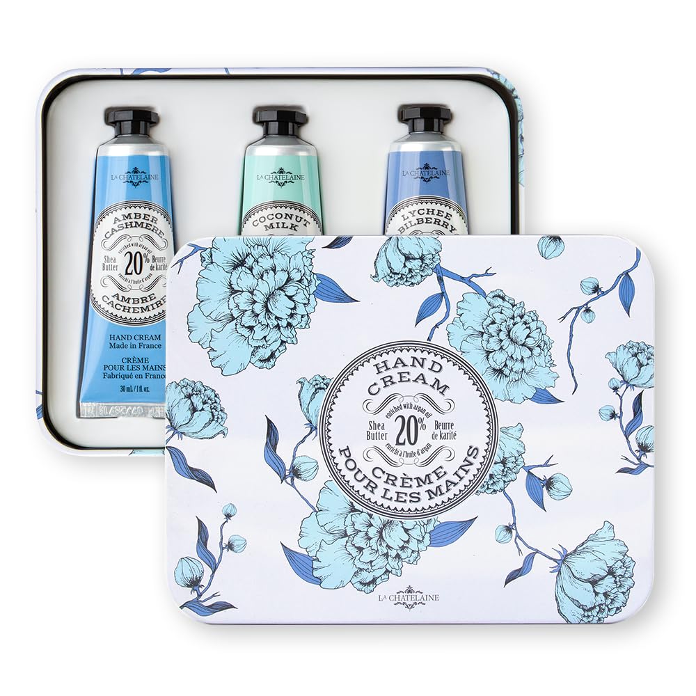 La Chatelaine hand cream trio with travel tins
