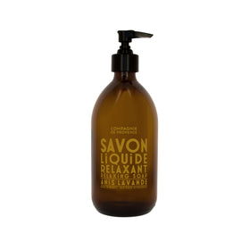 La Compagnie de Provence Anise Lavender Liquid Soap front view in glass bottle