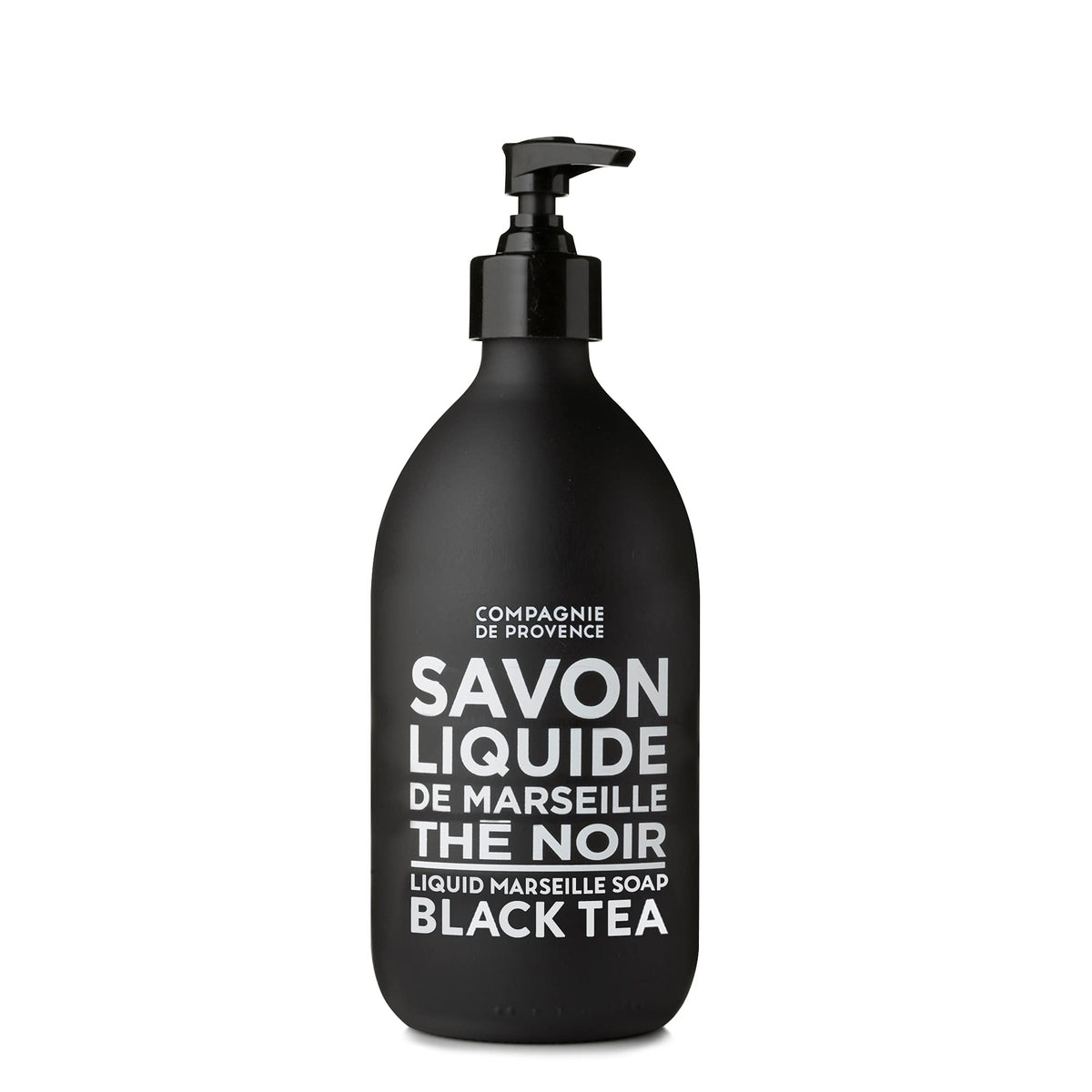 La Compagnie de Provence Black Tea Liquid Soap packaging details