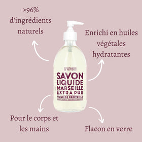 La Compagnie de Provence Fig Liquid Soap 500mL side view