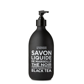 La Compagnie de Provence Liquid Soap Black Tea 16.7 Fl Oz glass bottle front view