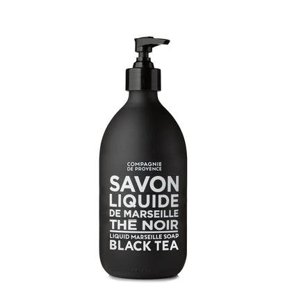 La Compagnie de Provence Liquid Soap Black Tea 16.7 Fl Oz glass bottle front view