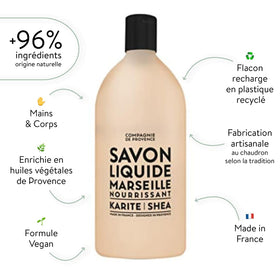 La Compagnie de Provence Liquid Soap Refill bottle side view