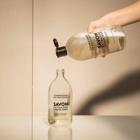 La Compagnie de Provence Liquid Soap Refill in bathroom setting